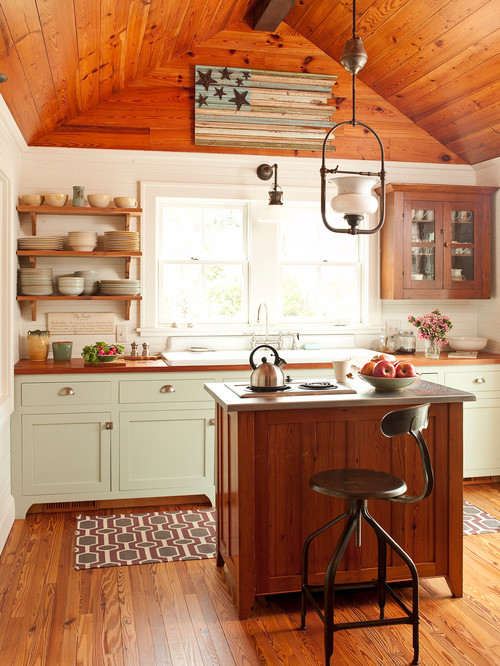 Small Cabin Kitchen
 Collection of Rustic Kitchens Town & Country Living