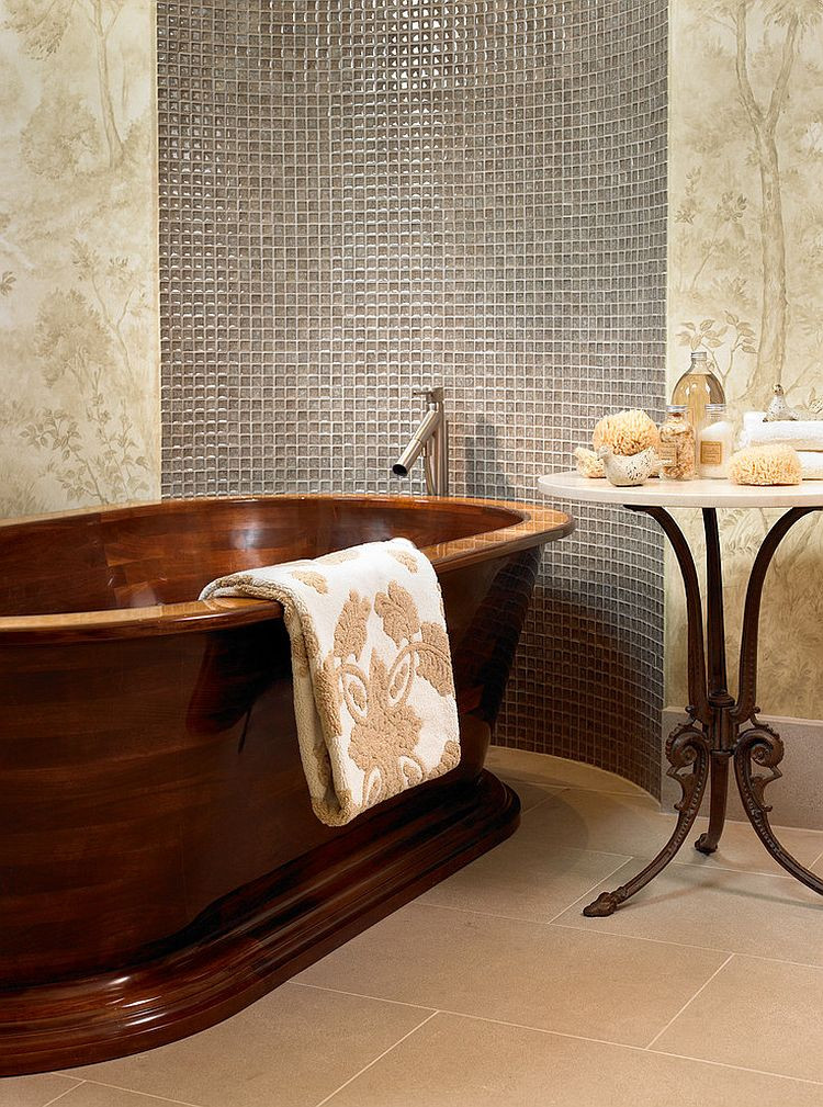 Small Table For Bathroom
 Little Luxury 30 Bathrooms That Delight with a Side Table