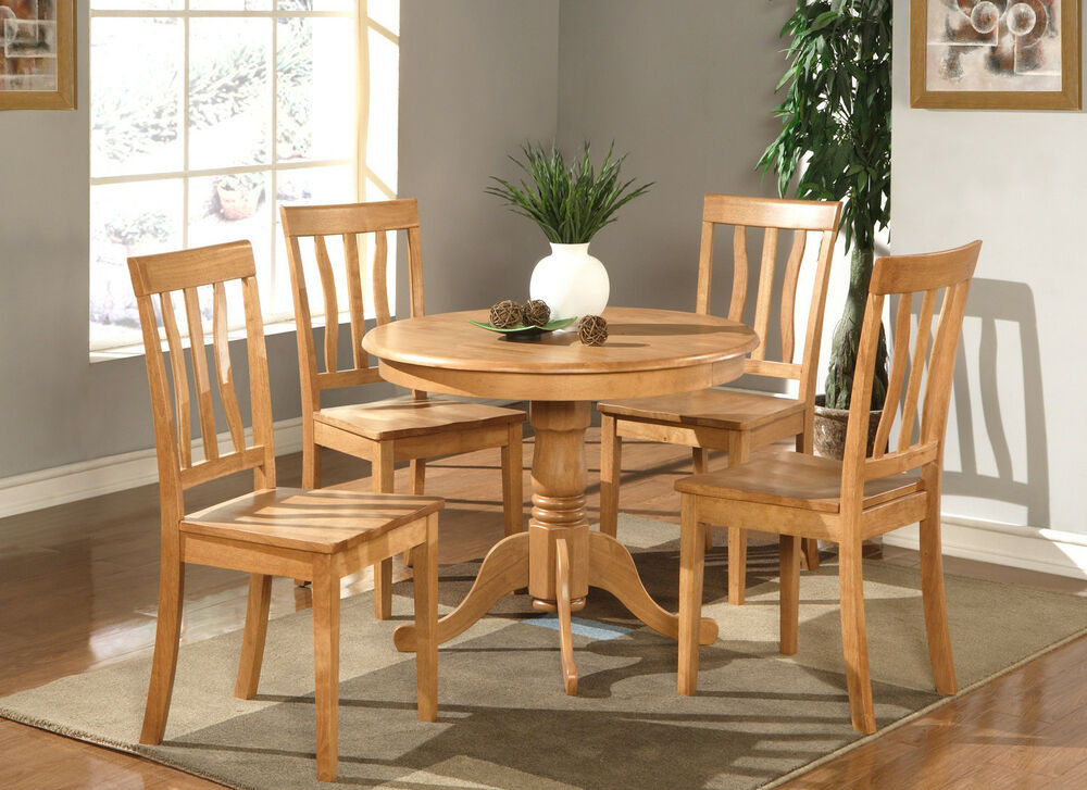 Small Wooden Kitchen Table
 5PC DINETTE KITCHEN DINING SET TABLE WITH 4 PLAIN WOOD