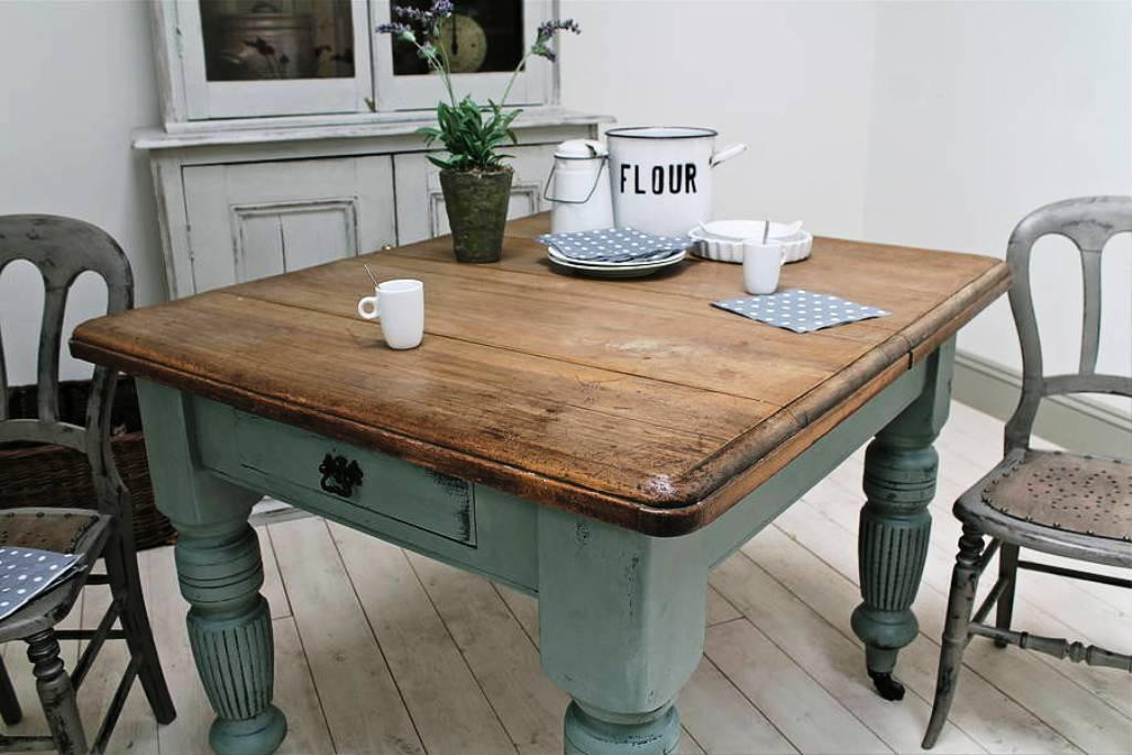 Small Wooden Kitchen Table
 Small farm table benches made from reclaimed wood