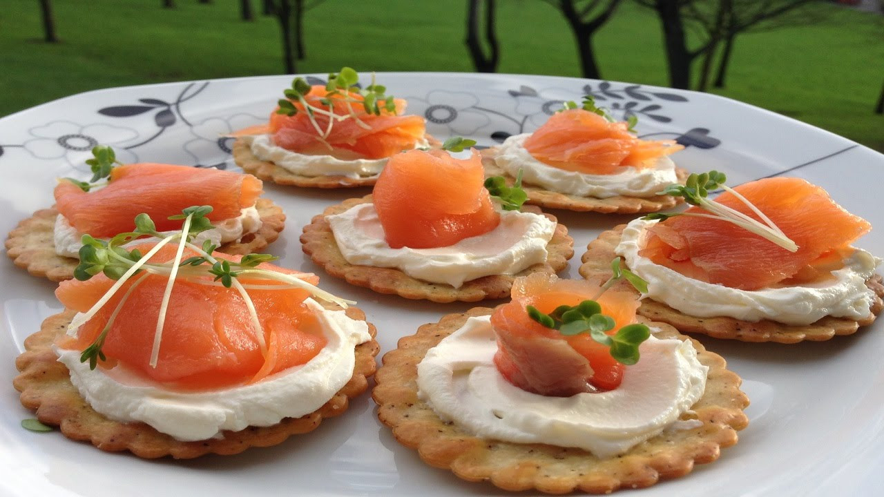 Smoked Salmon Appetizers
 Smoked Salmon Crackers and Cream Cheese Appetizers