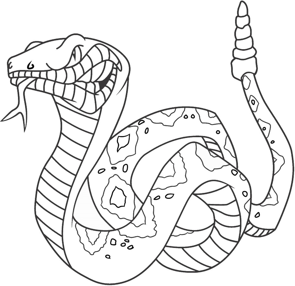 Snake Coloring Pages For Kids
 Snake Coloring Pages