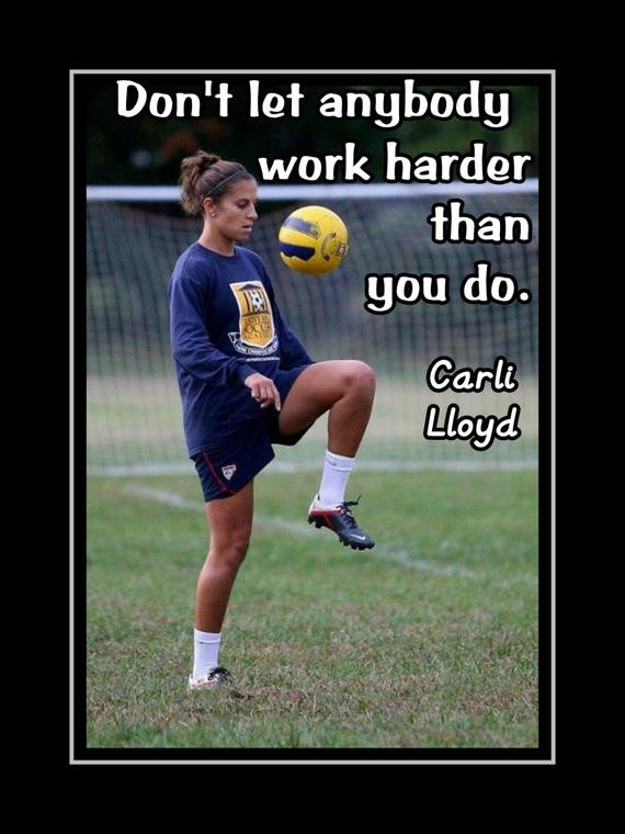 Soccer Motivational Quotes
 Soccer Motivation Poster Carli Lloyd Midfielder