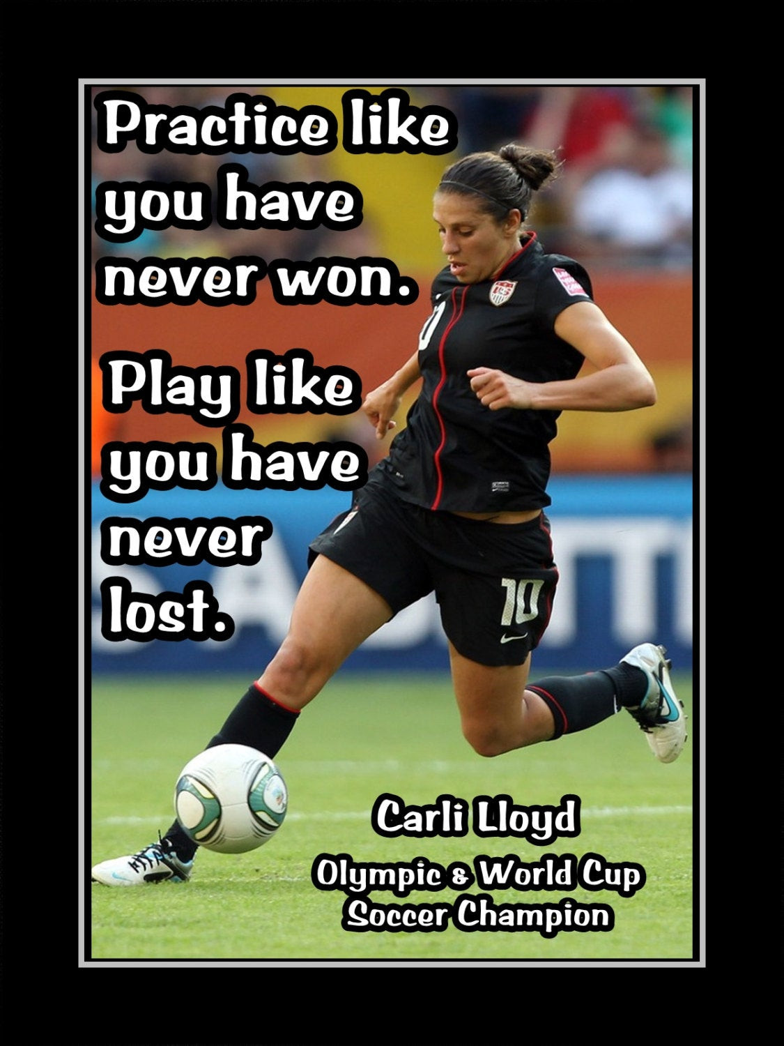 Soccer Motivational Quotes
 Soccer Motivation Quote Poster Gift Inspirational Wall
