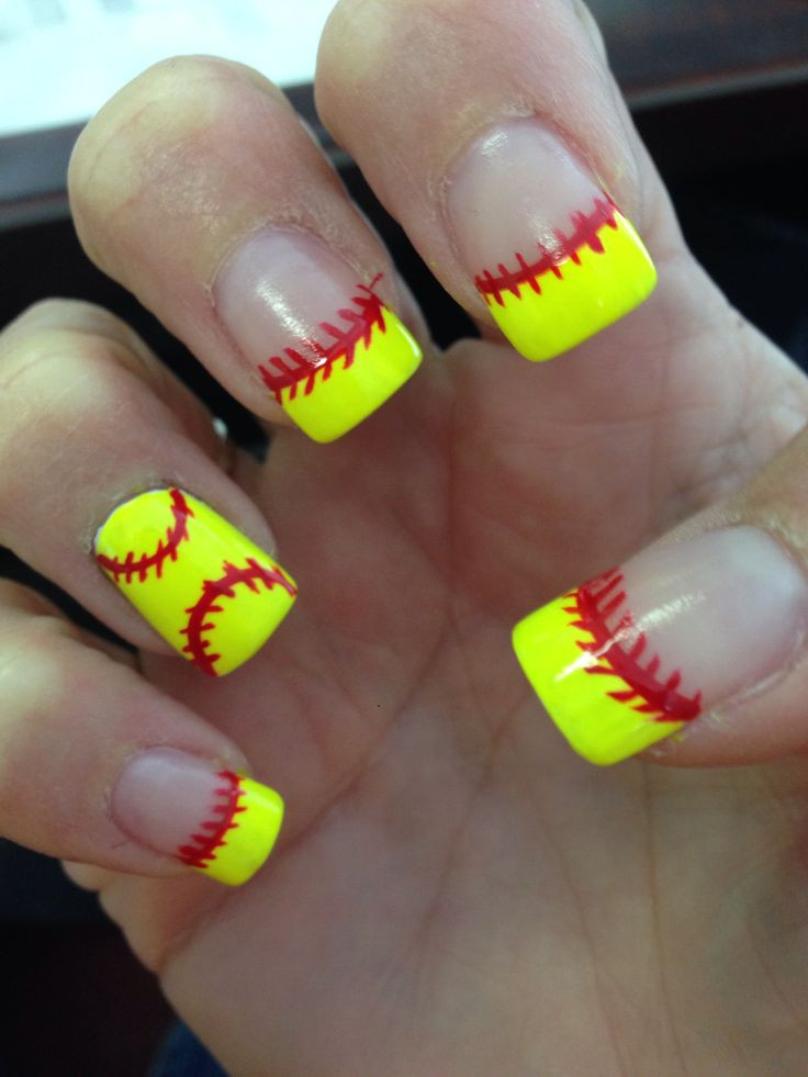 Softball Nail Designs
 Softball nails Softball Nails Pinterest