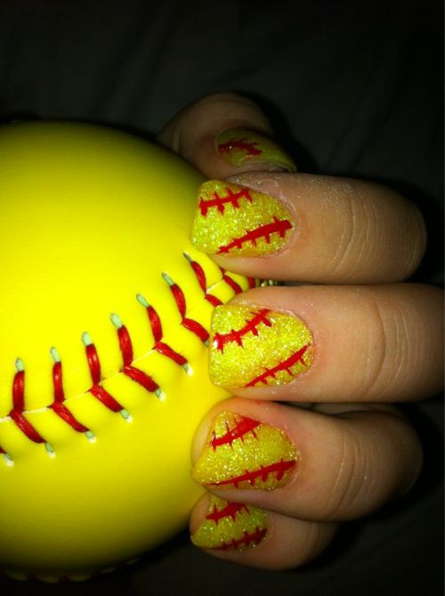 Softball Nail Designs
 21 best images about Softball Nails on Pinterest