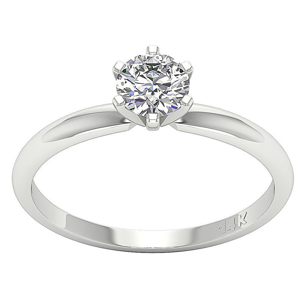 Solitaire Diamond Rings
 Solitaire Engagement Ring Prong Set Natural Diamond I1 H 0