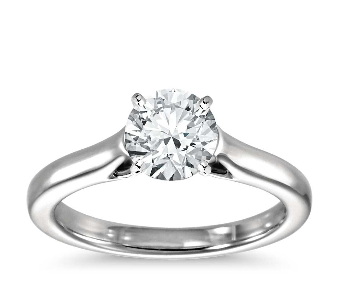 Solitaire Diamond Rings
 Trellis Solitaire Engagement Ring in Platinum