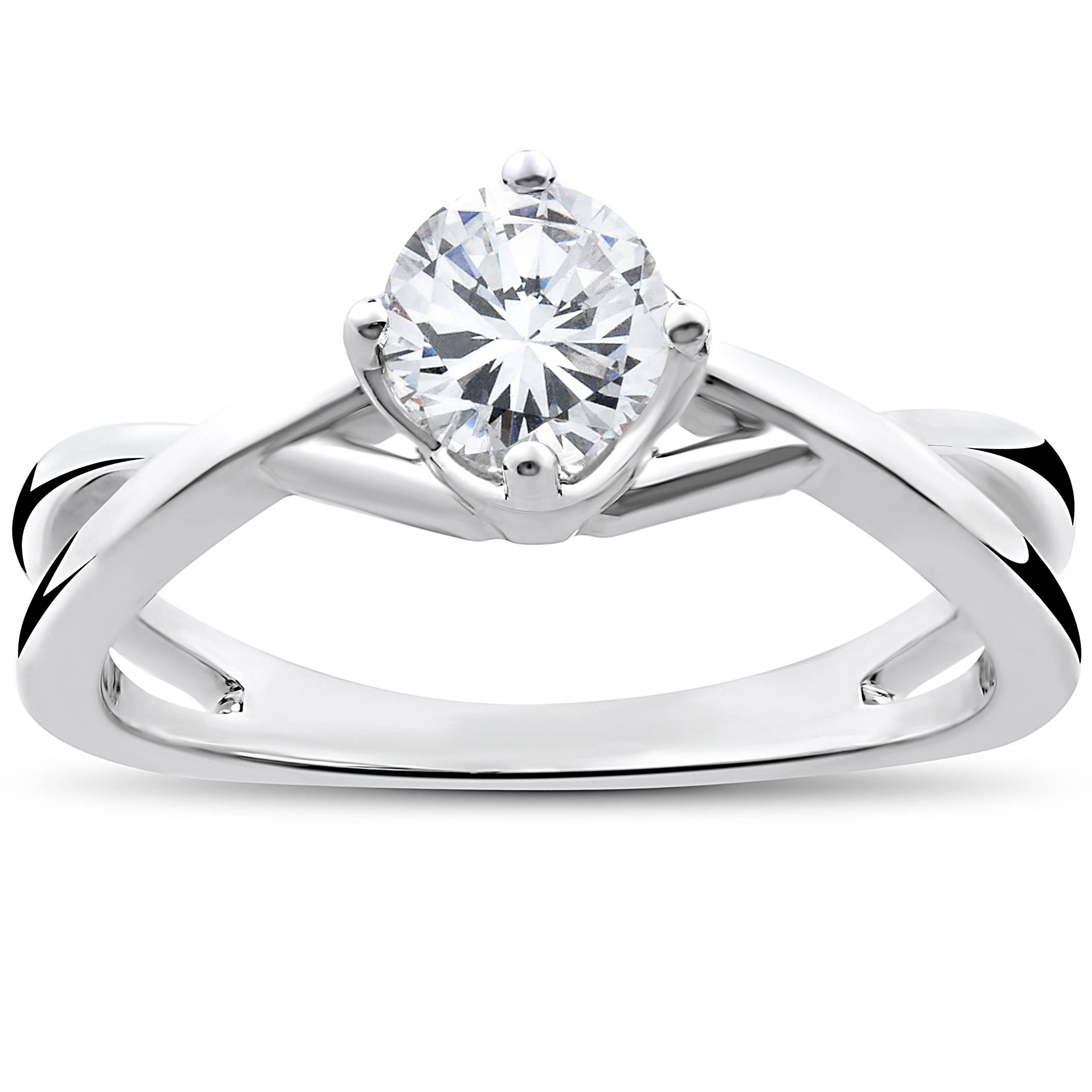 Solitaire Diamond Rings
 1 2 Ct Round Solitaire Genuine Diamond Vintage Engagement