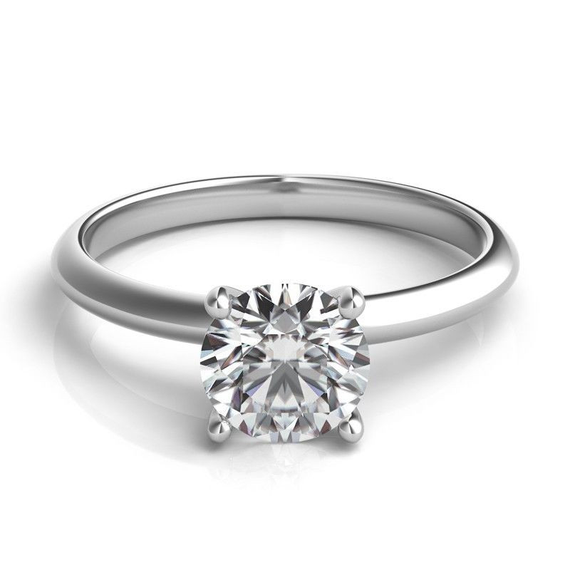 Solitaire Diamond Rings
 1 00 Carat TW14K White Gold Round Diamond Engagement