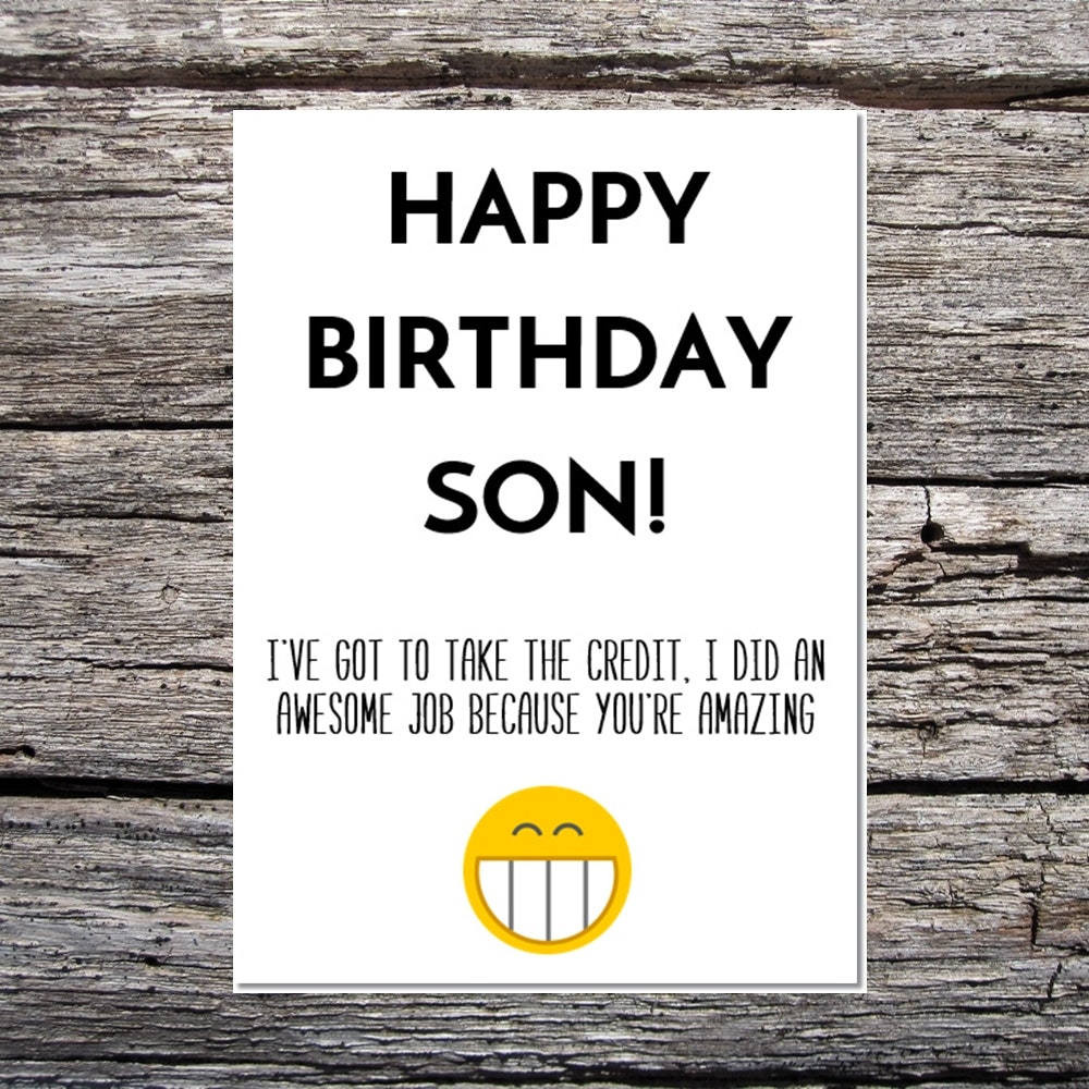 Son Birthday Cards
 son birthday card funny son birthday card funny happy