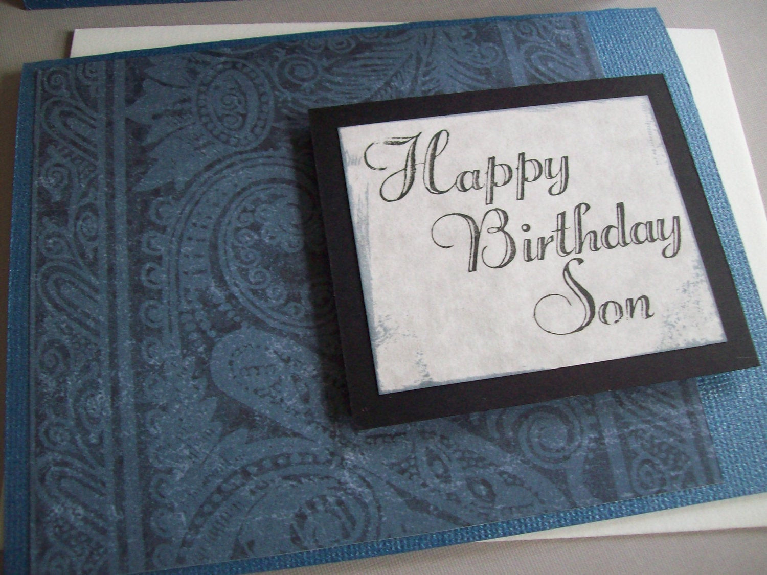 Son Birthday Cards
 EtsyGreetings Handmade Cards Son Birthday Card