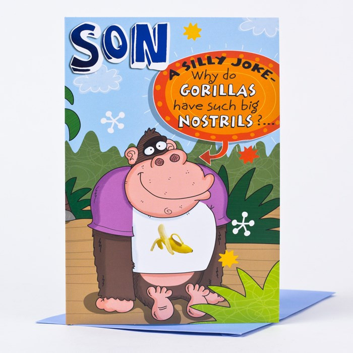 Son Birthday Cards
 Birthday Card Gorilla Son