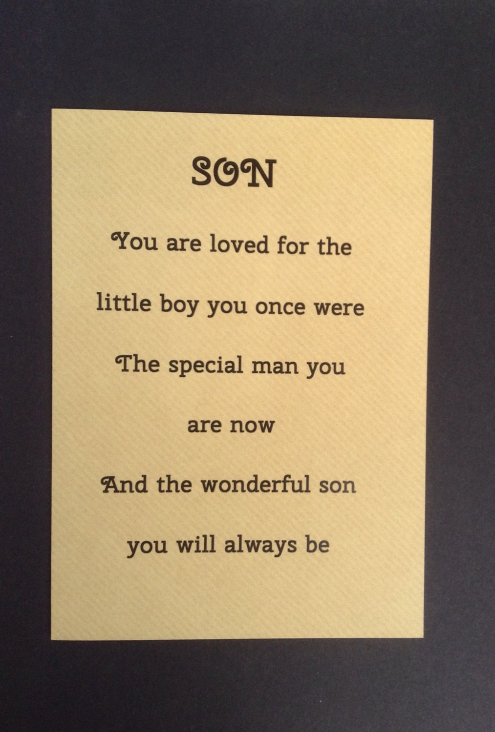 Son Birthday Quotes
 Card for grown up son special sons birthday by