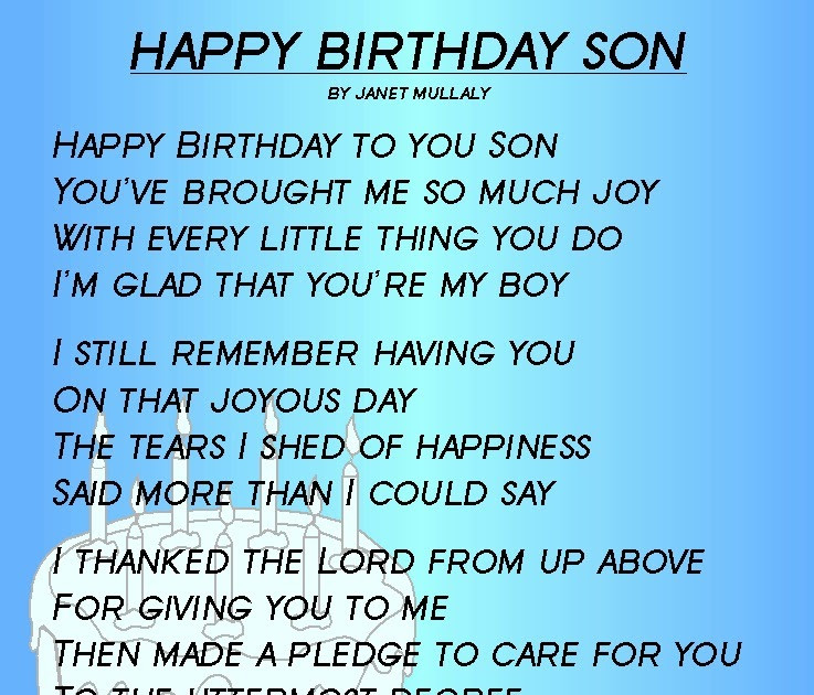 Son Birthday Quotes
 Happy Birthday Quotes To My Son