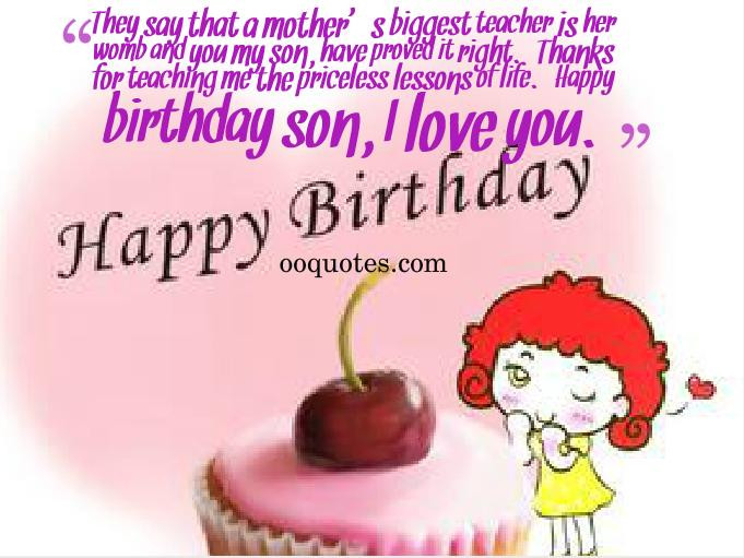 Son Birthday Quotes
 Funny Quotes For Your Son His Birthday QuotesGram
