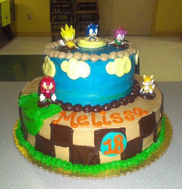 Sonic The Hedgehog Birthday Cake
 Sonic The Hedgehog Birthday Cake 2013 by AaliyahSerena