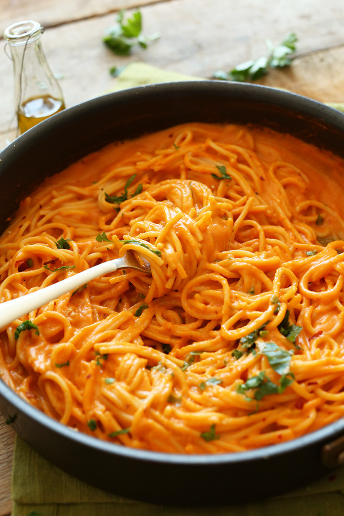 Spaghetti Vegetarian Recipes
 Vegan Roasted Red Pepper Pasta