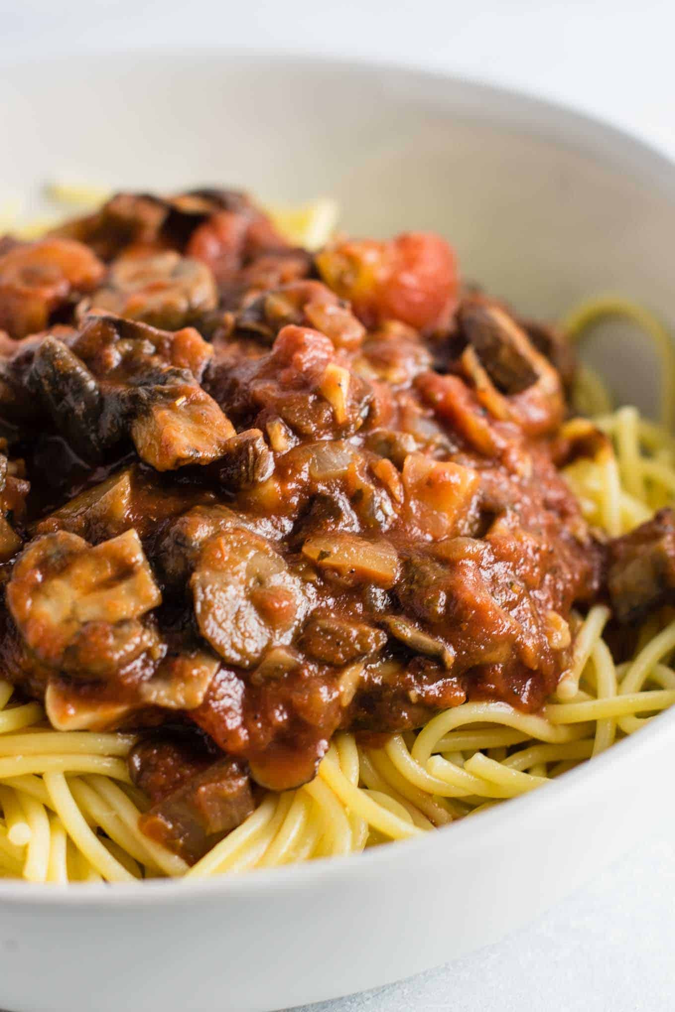 Spaghetti Vegetarian Recipes
 Easy Meatless Spaghetti Sauce Recipe Build Your Bite