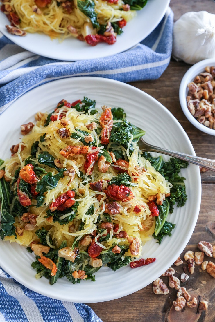 Spaghetti Vegetarian Recipes
 Roasted Garlic and Kale Spaghetti Squash with Sun Dried