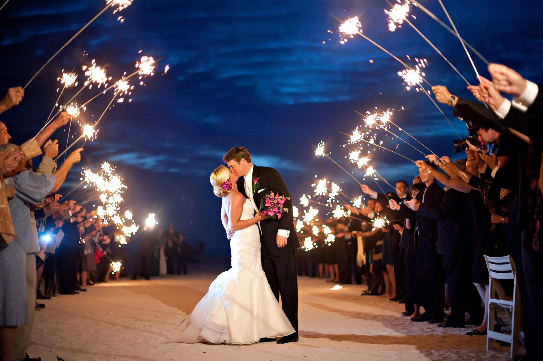 Sparkler Wedding Exit
 A Guide to Using Sparklers for Your Wedding Exit Send f