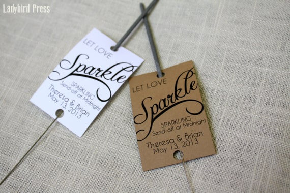 Sparklers For Wedding Favors
 Sparkler Wedding Tags Personalized Printable Wedding Favor