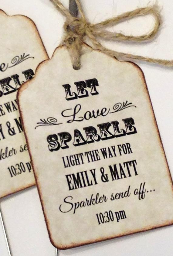 Sparklers Wedding Favor
 Wedding Sparkler Favor Tags For Wedding Sparkler Send f To