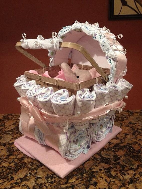 Special Gifts For Baby Shower
 Diaper Carriage And Diaper Cake Unique Baby Shower Gifts