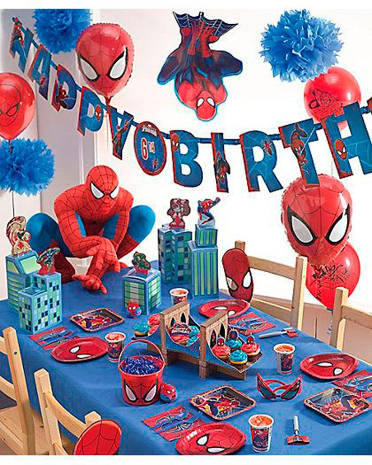 Spiderman Birthday Decorations
 Pin em aniversário JV