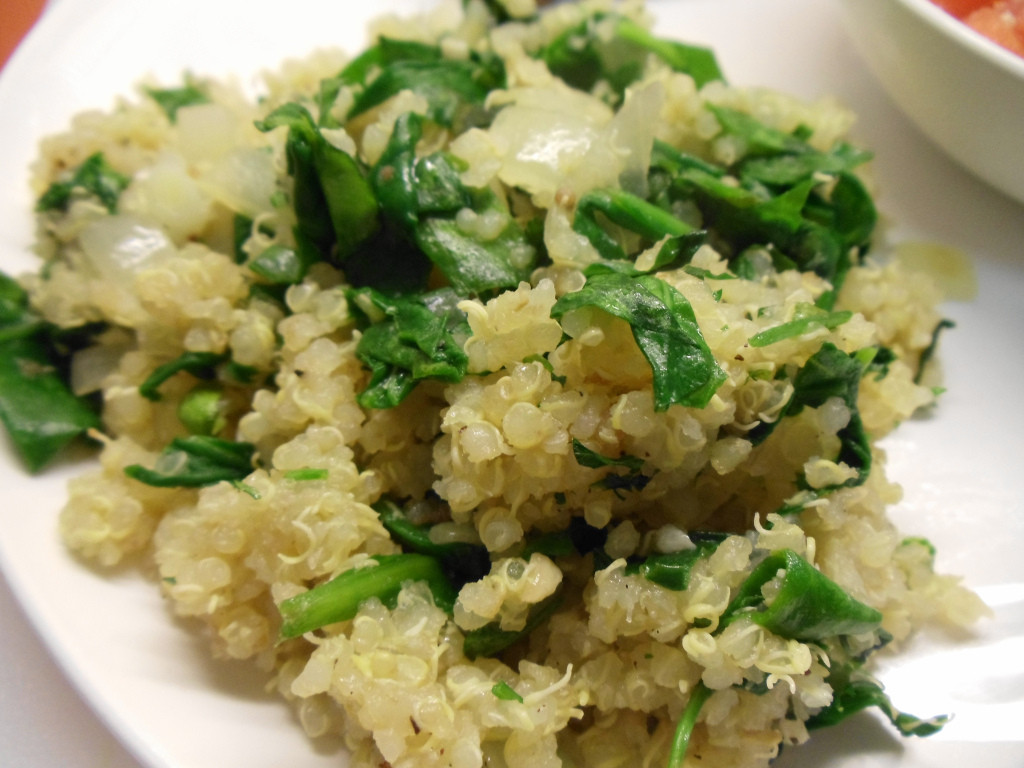 Spinach Side Dishes
 Quinoa & Spinach Side Dish
