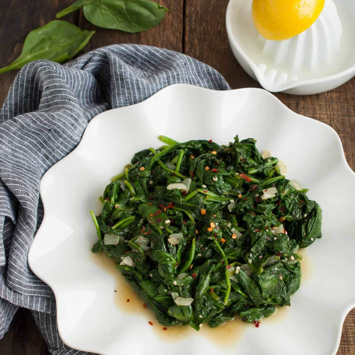 Spinach Side Dishes
 Easy Sauteed Spinach Feasting not Fasting