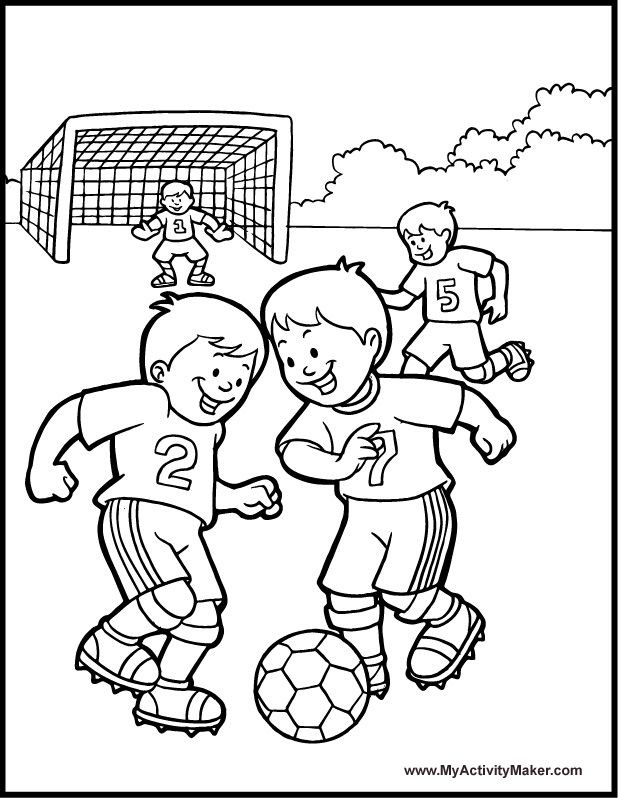 Sports Coloring Pages For Kids
 57 best Voetbal Kleurplaten images on Pinterest