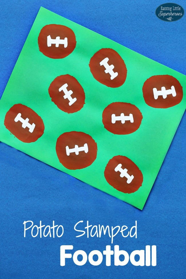 Sports Craft For Toddlers
 Potato Stamped Football Craft for Kids