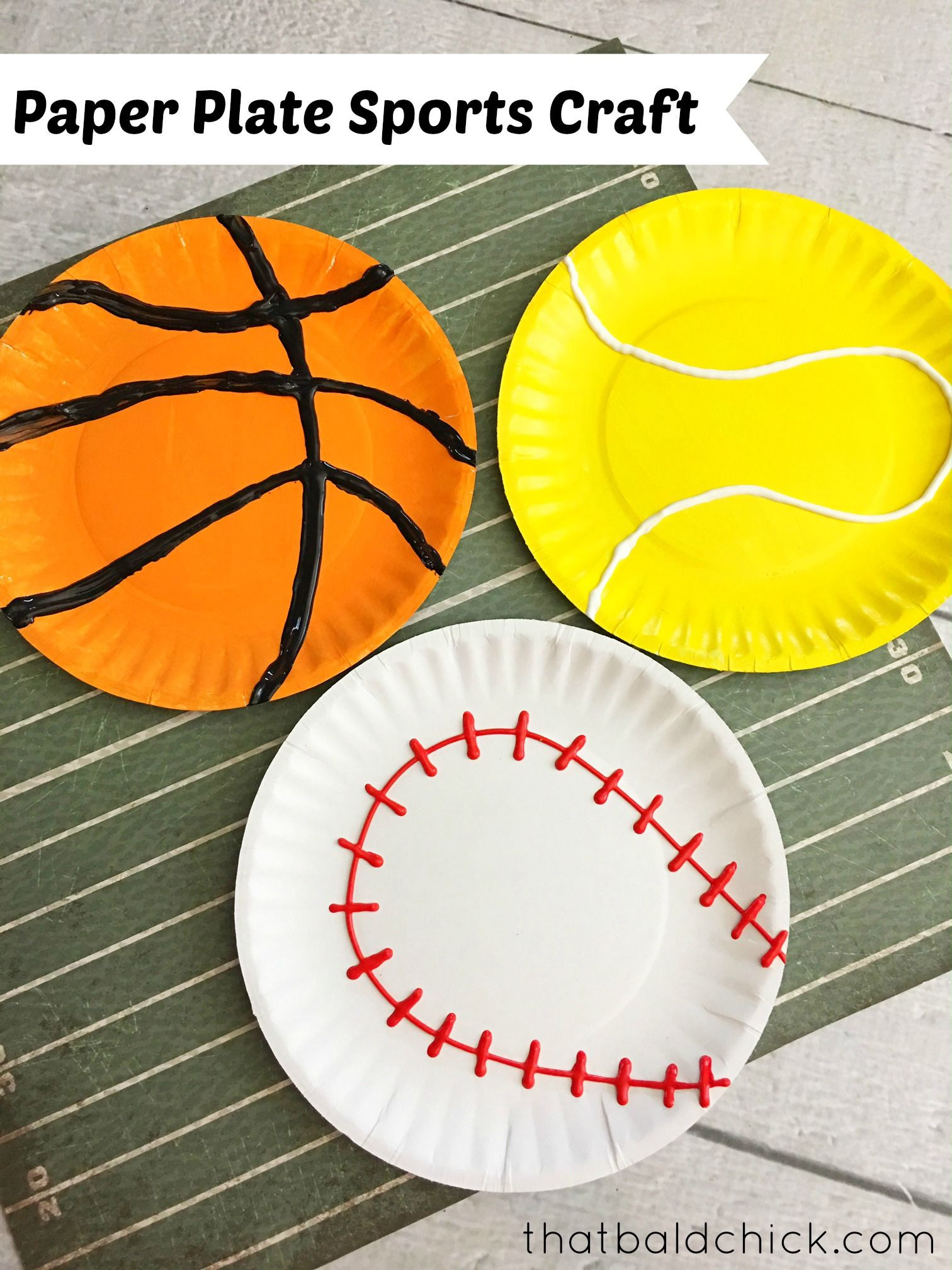 Sports Craft For Toddlers
 Paper Plate Sports Craft at thatbaldchick