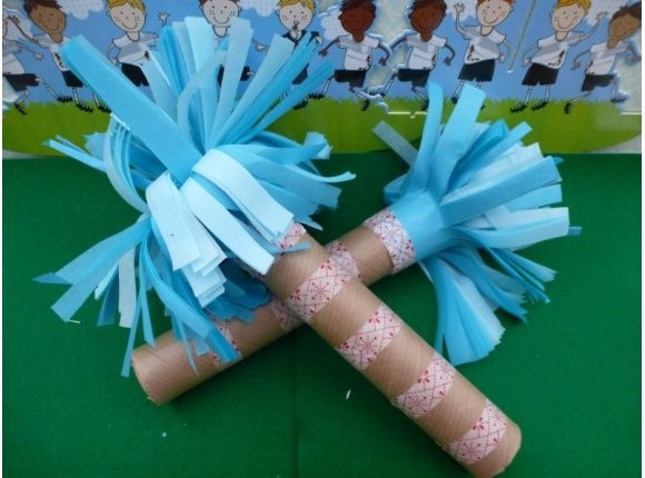 Sports Craft For Toddlers
 Make your own cheerleader pom poms great fun for little