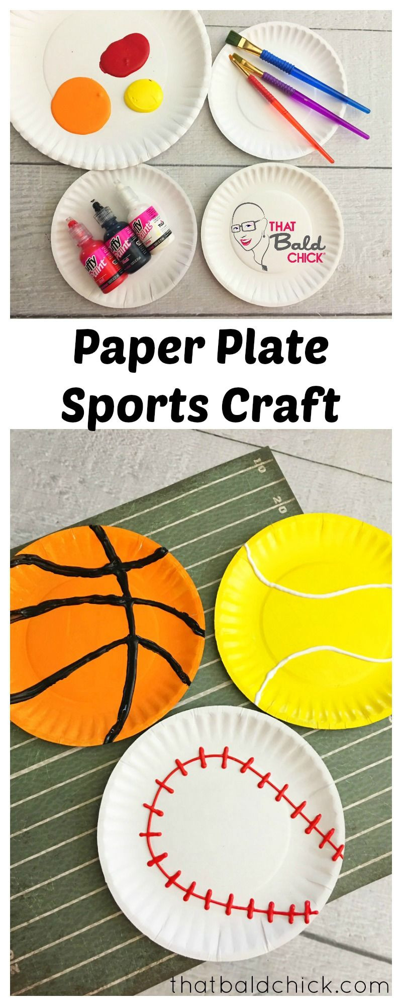 Sports Craft For Toddlers
 Paper Plate Sports Craft at thatbaldchick via