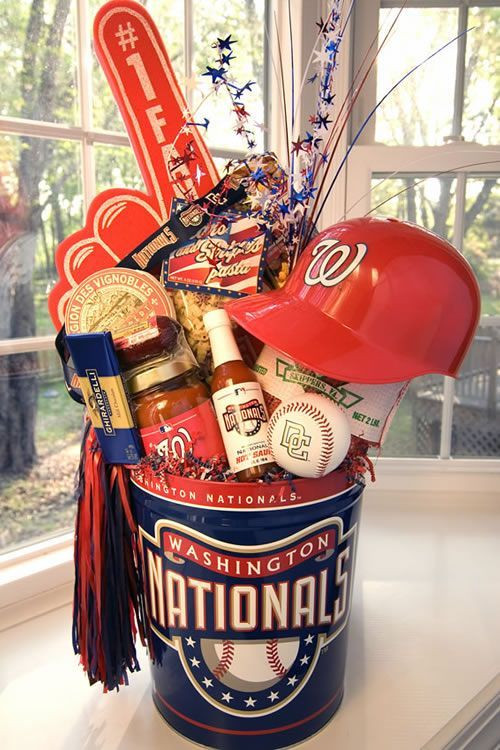 Sports Themed Gift Basket Ideas
 Pin by Tiffany Turner on Baseball