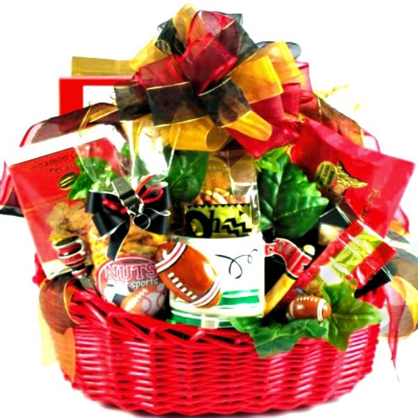 Sports Themed Gift Basket Ideas
 Game Day Sports Gift Basket