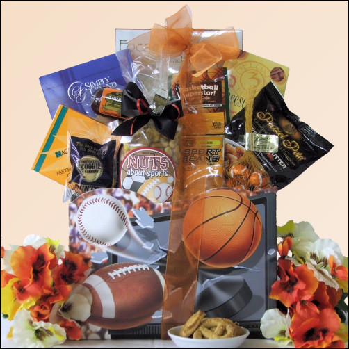 Sports Themed Gift Basket Ideas
 Armchair Athlete Sports Themed Gift Basket