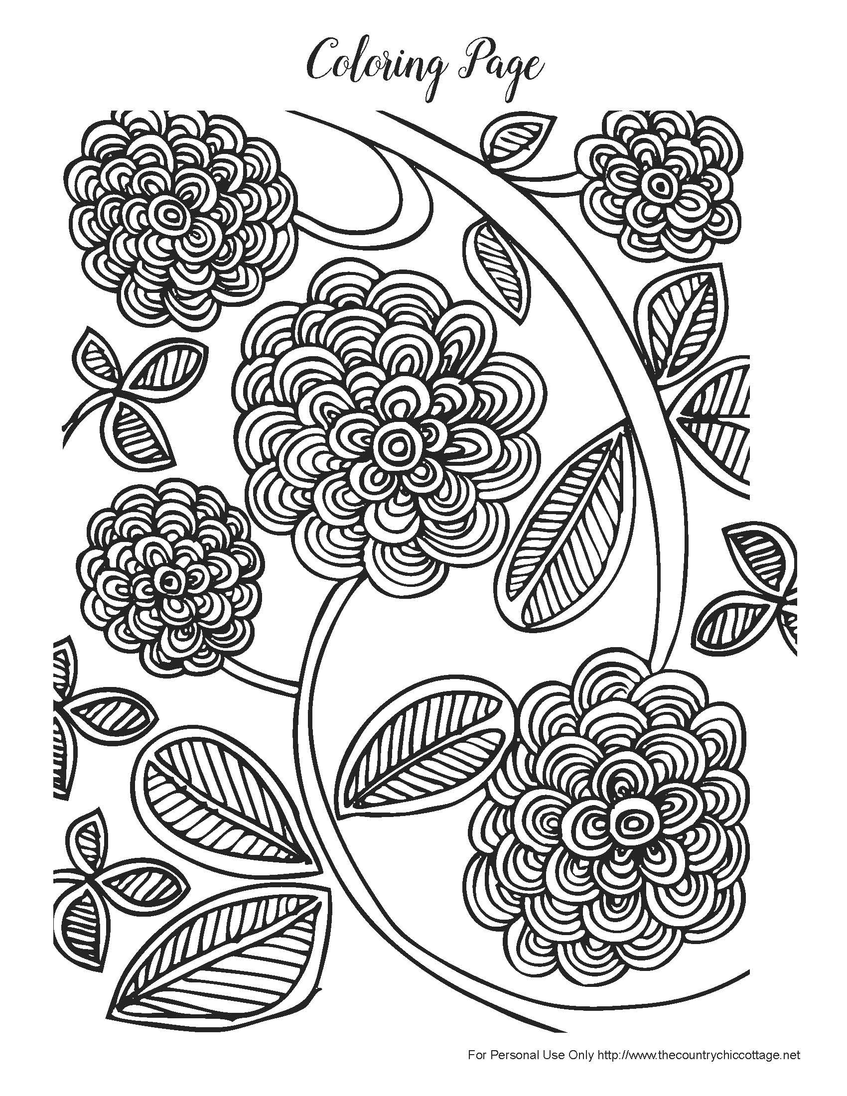 Spring Coloring Pages Free Printable
 Free Spring Coloring Pages for Adults The Country Chic