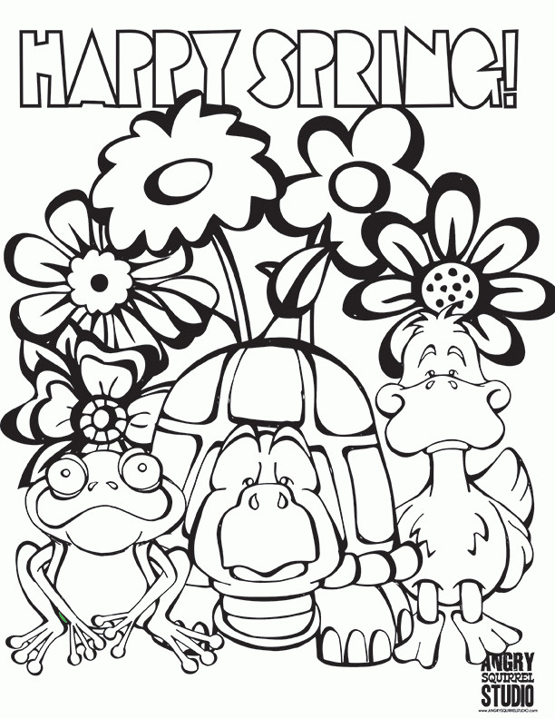 Spring Coloring Sheets For Kids
 Spring Break Coloring Pages Coloring Home