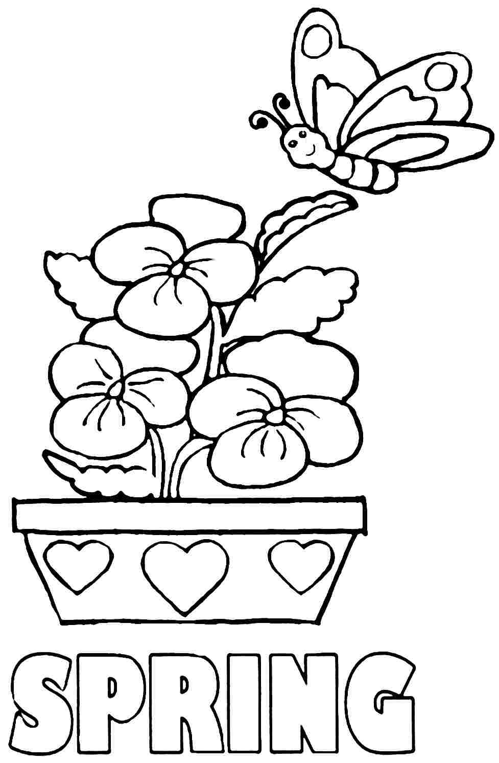Spring Coloring Sheets For Kids
 Free Coloring Pages Spring Season Coloring Home