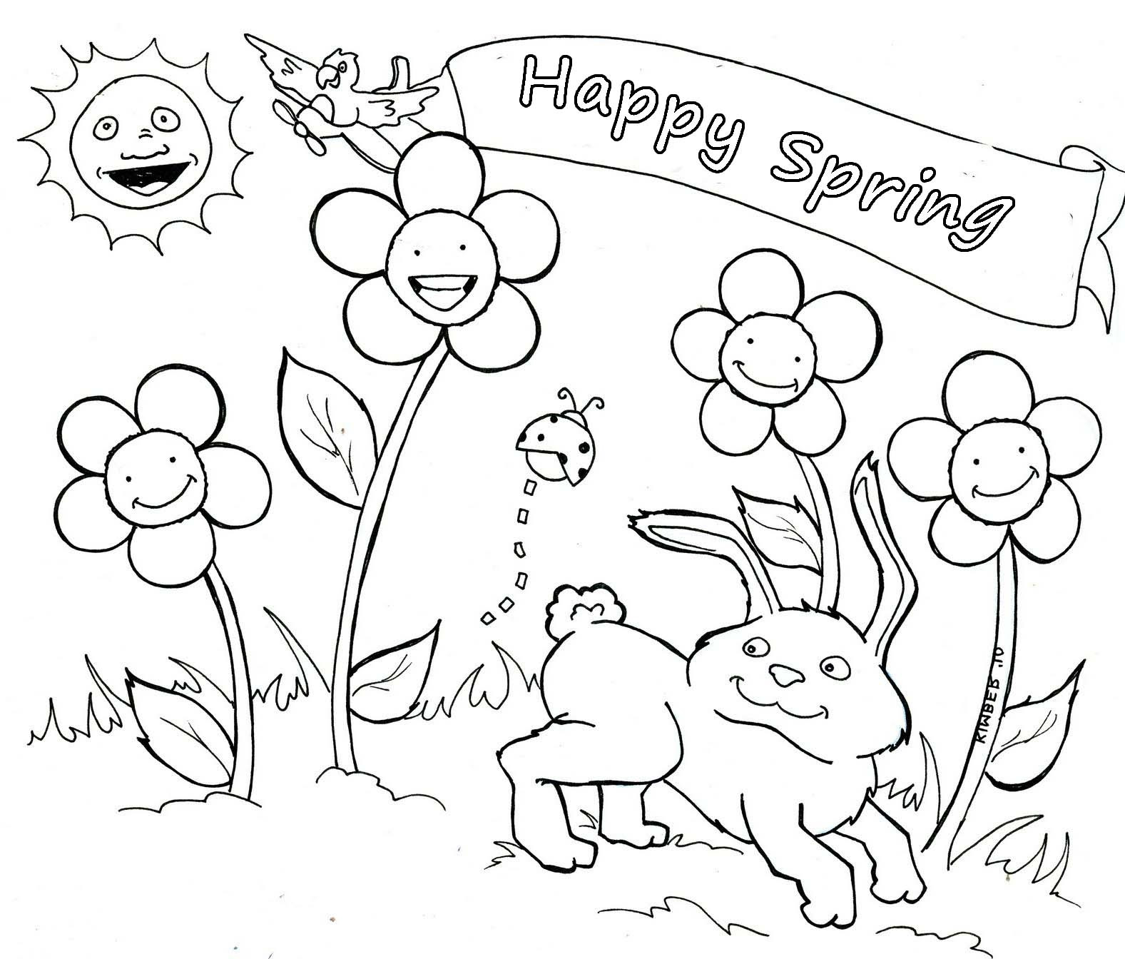 Spring Coloring Sheets For Kids
 Spring coloring pages
