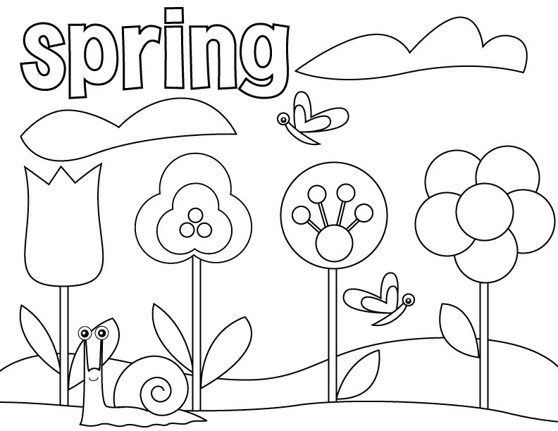 Spring Toddler Coloring Pages
 spring coloring pages for preschoolers 2013 Coloring Point