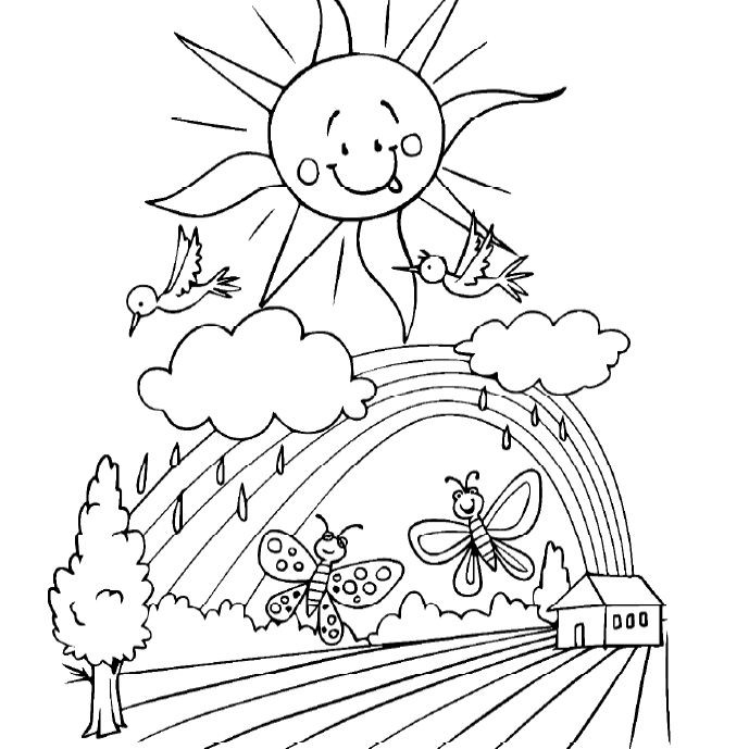 Spring Toddler Coloring Pages
 Free Printable Spring Coloring Sheets for Kids