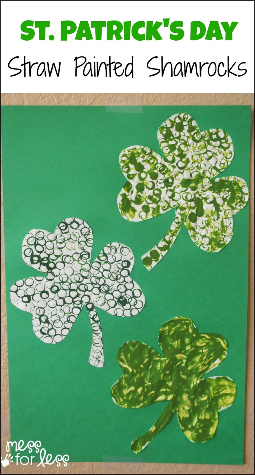 St Patrick Day Art Activities
 St Patrick s Day Shamrock Craft Mess for Less