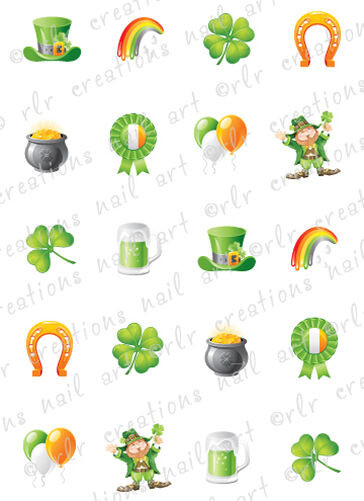 St Patrick'S Day Dessert
 20 Nail Decals St Patrick s Day Assortment Water Slide