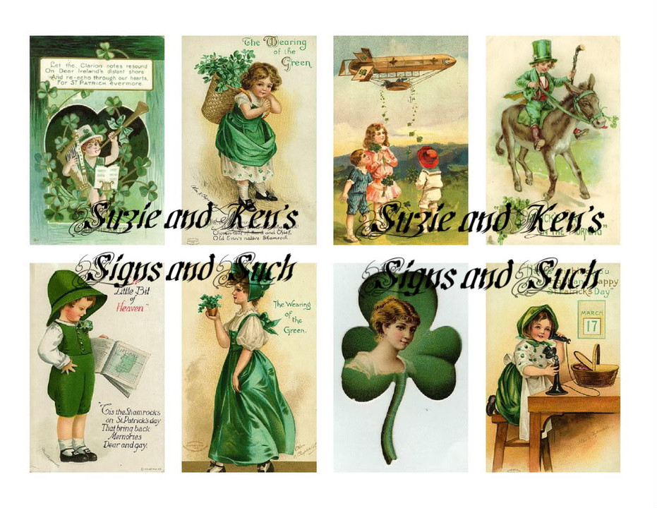 St Patrick'S Day Dinner
 Vintage St Patrick s Day Reproduction Stickers Ireland