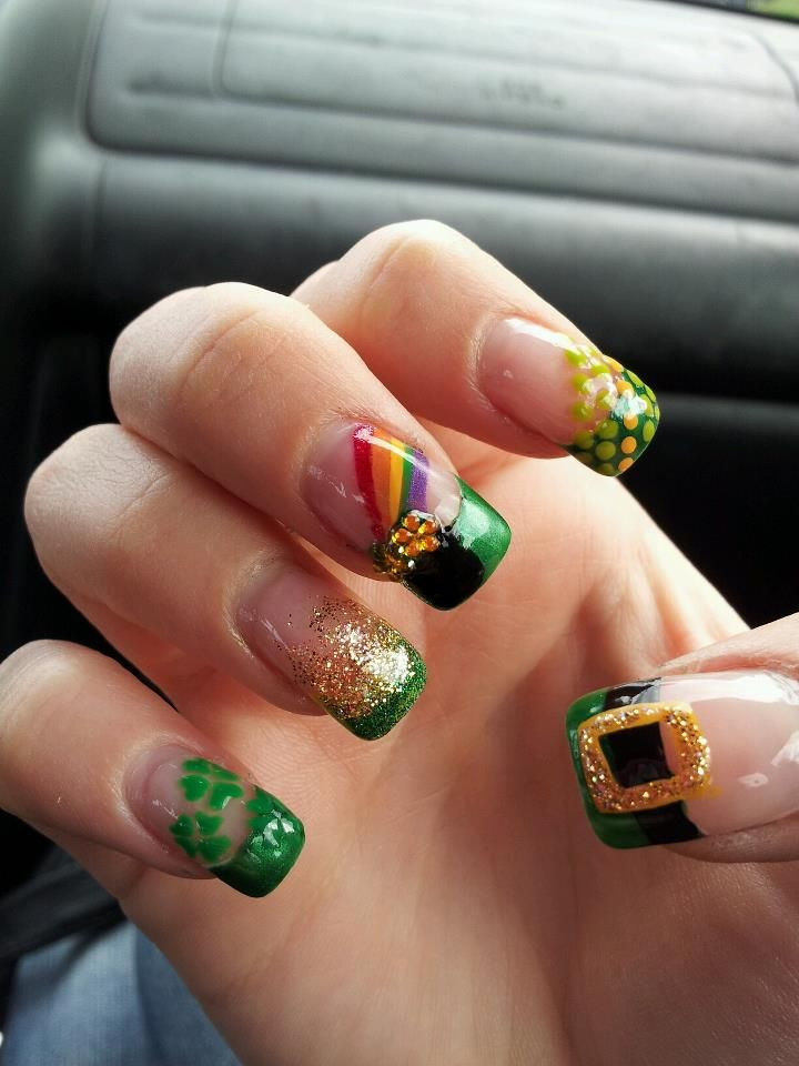 St Patrick's Day Nail Ideas
 totally gone do this St Patrick s Day nails love them