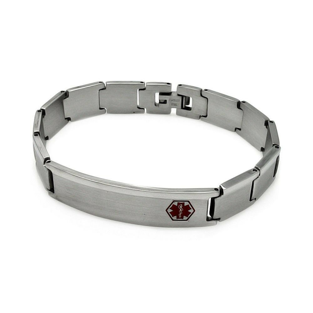 Stainless Steel Medical Id Bracelets
 8 0" Stainless Steel Medical ID Bracelet